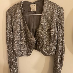 Pins and needles sequin blazer